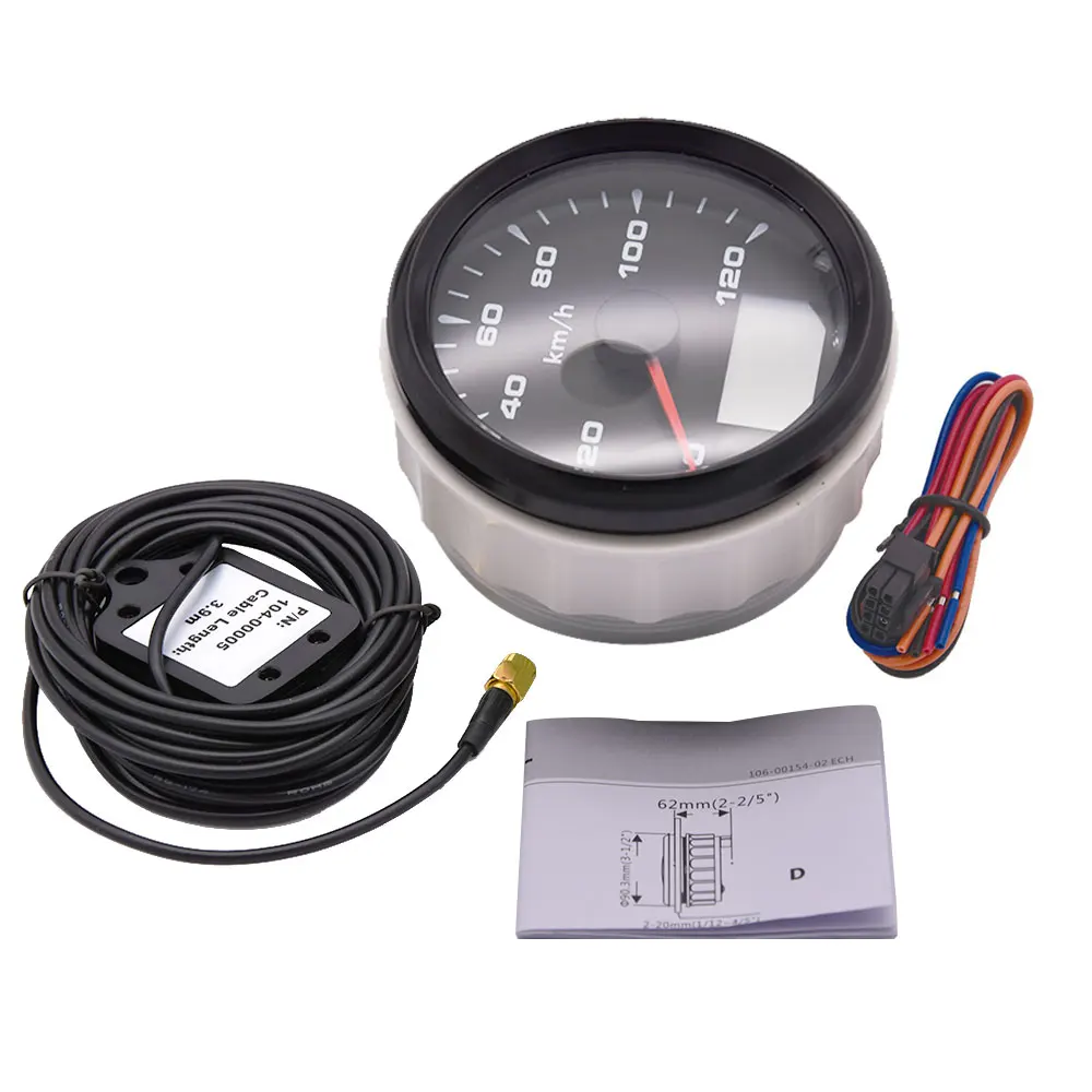 Digitale kilometerzähler gps Tacho motor 85mm 7 Farben 120 km/h auto  zubehör gauge boot motorrad auto velocimetros autos - AliExpress