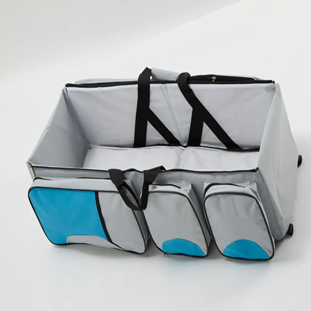 

Foldable Baby Portable Mother and Baby Bag Multifunctional Large Capacity Mommy Bag Out Portable Travel Bed