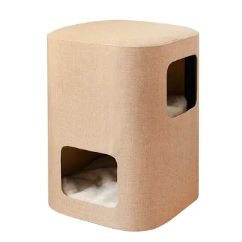

Man And Cat Share 's Nest With Removable Washable Cushion, Small Climbing Frame, Tree Sofa, Stool, Scratch Board