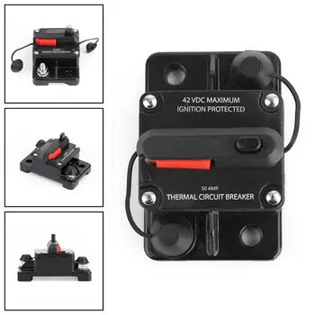 

Areyourshop Waterproof Circuit Breakers Reset Fuse 12V-24V DC For Auto Car Audio Marine