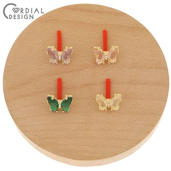 

Cordial Design 50Pcs 13*16MM Jewelry Accessories/Earrings Stud/Hand Made/Butterfly Shape/DIY Jewelry Making/Earring Findings