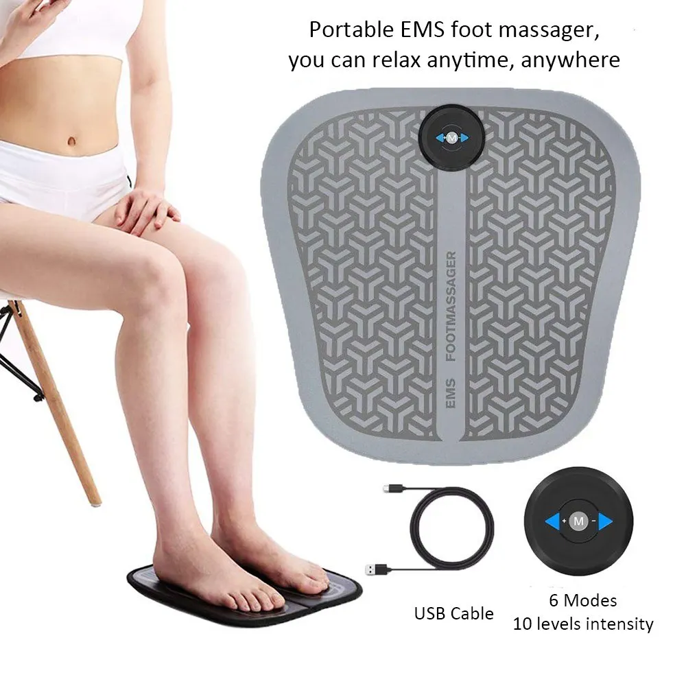 Electric Foot Massager Mat Physiotherapy Revitalizing Pedicure Muscle Foot Vibrator Wireless Muscle Stimulator