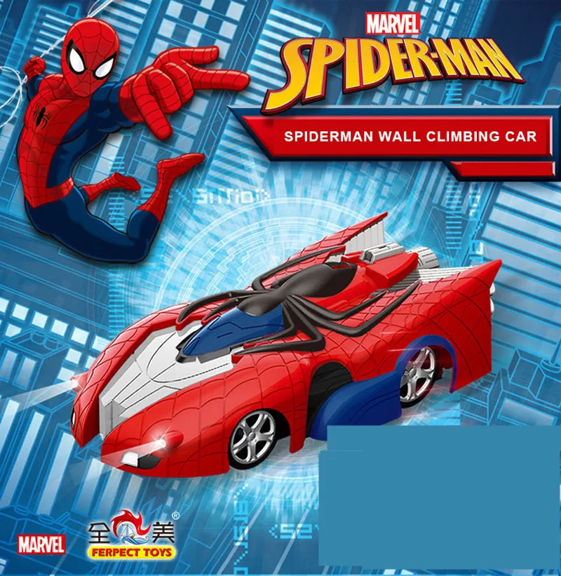Человек-паук RC скалолазание на стену супер гоночный автомобиль Дистанционное управление автомобиль с светодиодный свет раннее образование лучший подарок для ребенка