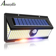 190 LED Solar Lights Outdoor Solar Lamp With PIR Motion Sensor Solar Powered Waterproof Warning light for Courtyard Garden Yard