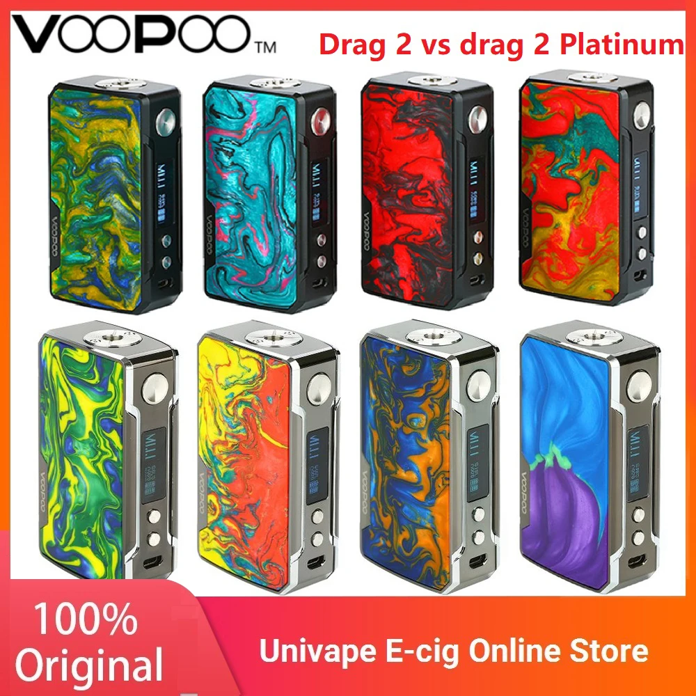 Бокс-мод Clearence VOOPOO Drag 2 Platinum 177W TC и бокс-мод электронная сигарета вейп VS комплект