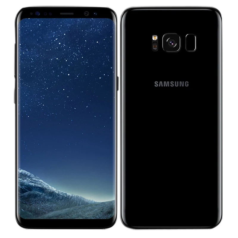 Black Samsung Galaxy S8 Plus,, 4G LTE, мобильный телефон, четыре ядра, 6,2 дюймов, МП, 4 Гб ram, 64 ГБ rom, смартфон с отпечатком пальца - Цвет: Black