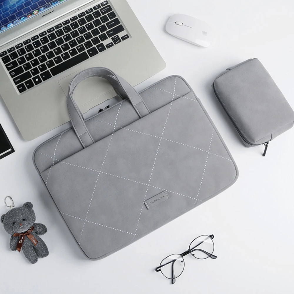 Silver-Gray Бринч водонепроницаемый чехол для ноутбука женская сумка для huawei Xiaomi lenovo ноутбук женская сумка чехол для Macbook Air Pro 13 14 15 дюймов - Цвет: Silver-Gray