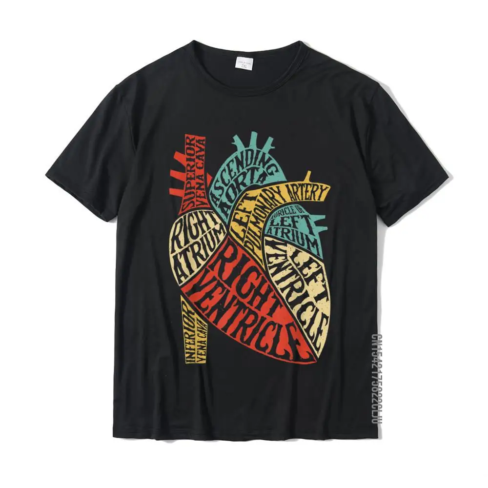 Heart Typography Anatomy Science Biology Biologist Men Women T-Shirt