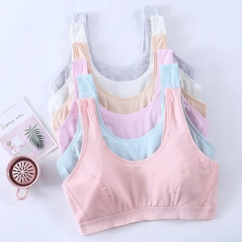 

Child Underwear Vest Top Wireless Cotton Bralette Racerback Teen Girl Training Bra Cotton Bras Girls Tanks Teenagers Clothing