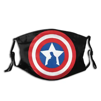 

Marvel Cap's Shield Reusable Face Mask Anti Haze Dustproof Protection Cover Respirator Muffle Mask with Filters