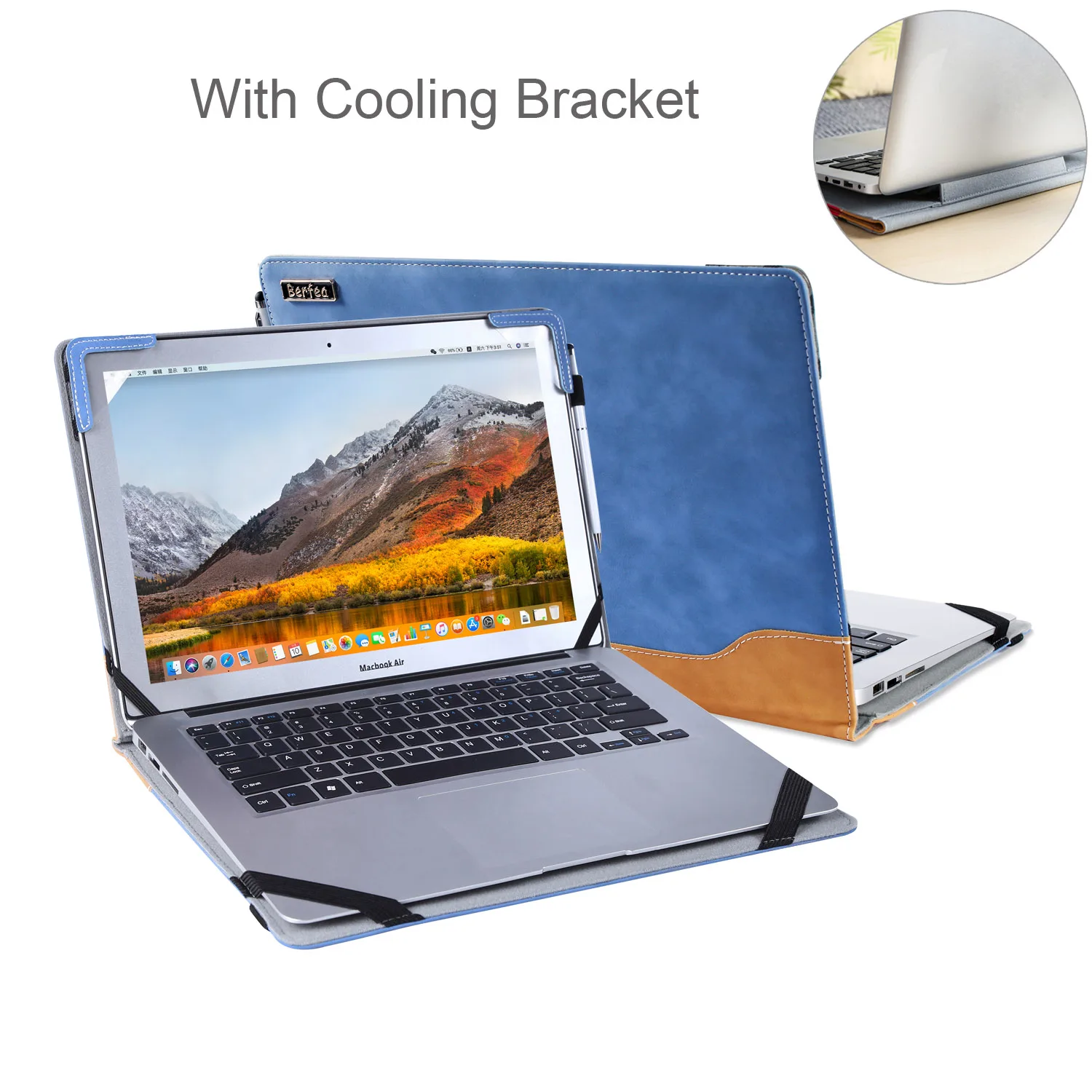 Luxury Stand Laptop Case Cover for HP Chromebook x360 14c-ca0000sf / 114c-ca0005nf 14 inch Notebook Sleeves PU Leather PC Bag | Компьютеры