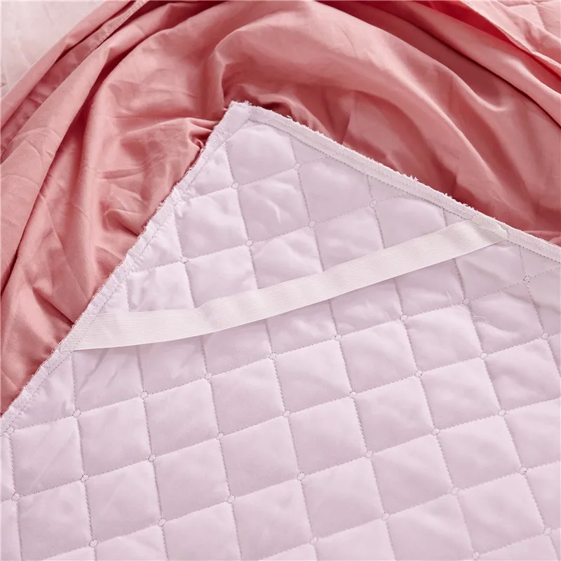 Стеганое покрывало из чистого хлопка простыня Наволочки 2/3 шт однотонное