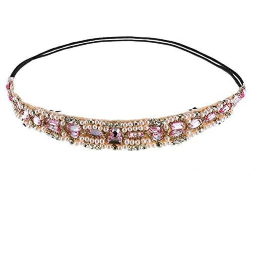 Ethnische farbige Rocailles, handgefertigtes Stirnband, Perlen-Strassstein, individuelles Perlen-Haarband für Damen und Mädchen, Haar-Accessoires – Detail 6