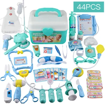 

44PCS Children Pretend Play Doctor Nurse Toy Set Portable Suitcase Simulation Medical Kit Kids Educational Role Play Toys