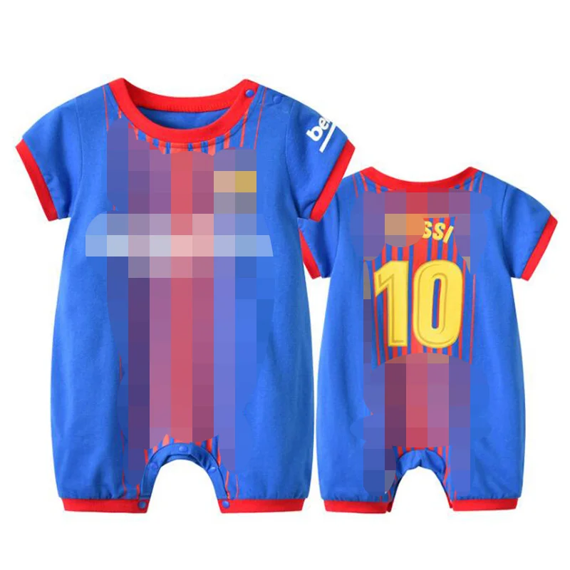 

Newborn Babe Football NO.10 Clothes Suit Infant Short Romper Boy Girl Onesie Garcon Soccer Costume Outfit Sport Summer Jumpsuit