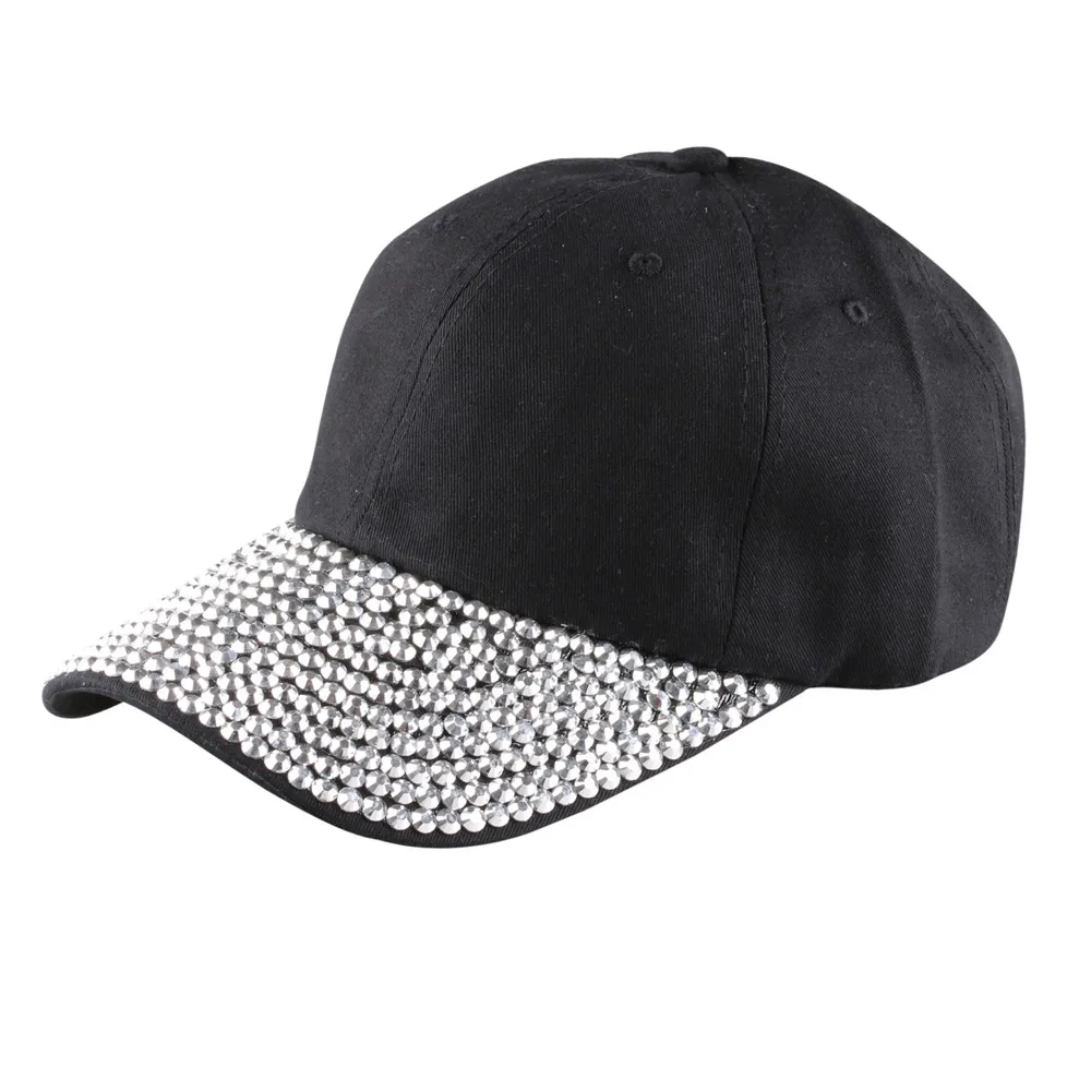 Women Men Hat For Unisxe Baseball Hat Summer Rinhestone Patchwork Baseball Caps Adjustable Cotton Czapka Z Daszkiem#BL2 - Color: A