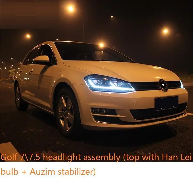 Ходовые огни Luces Para авто светодиодный Assessoires Поворотники боковые Automovil автомобильное освещение фары 18 для Volkswagen Golf 7 - Цвет: Number 5