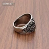Punk 316L Stainless Steel Vikings Slavic Wheel Amulet Ring Scandinavian Runic Vikings Rings  Jewelry 2