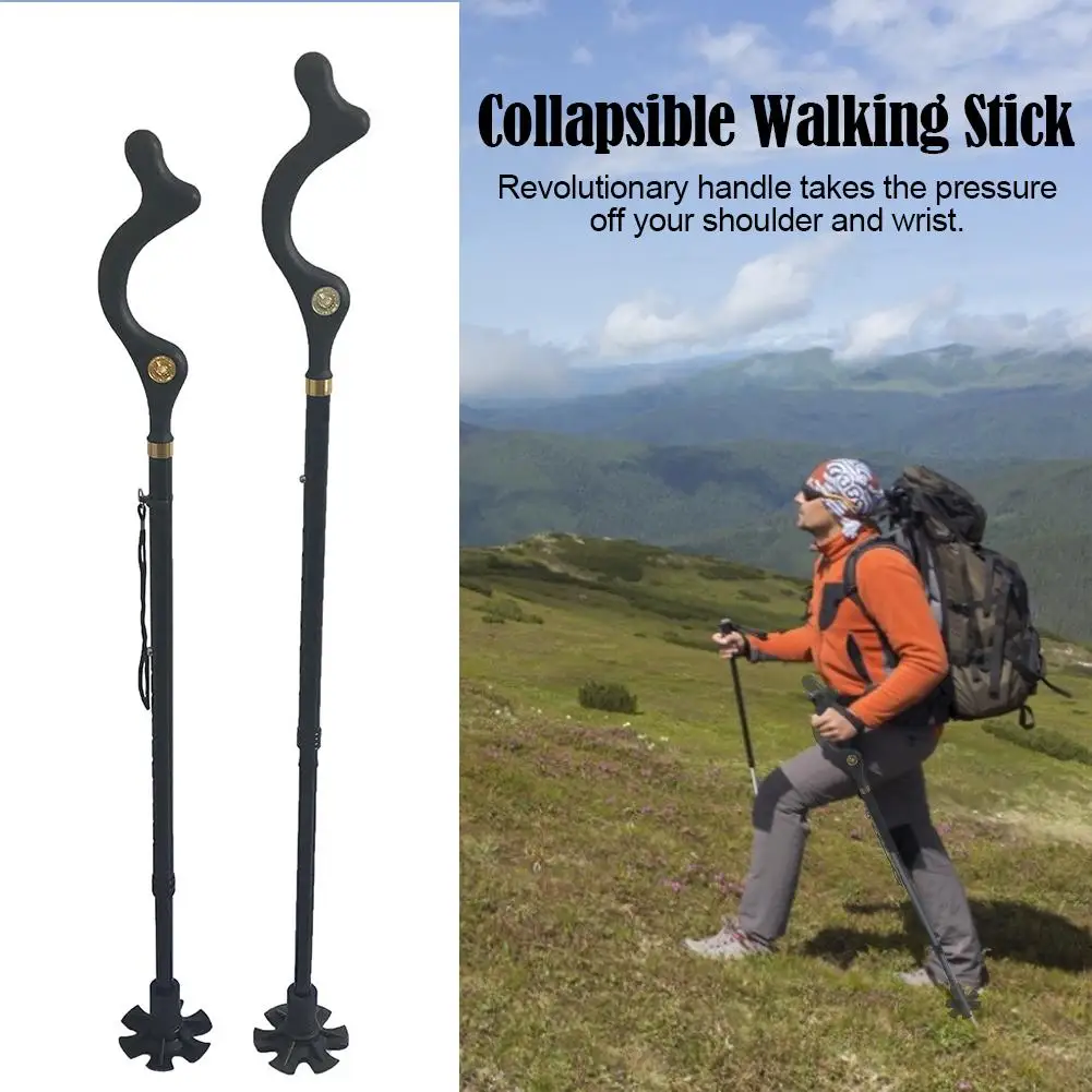 Trekking Pole Old Man's Crutches Telescopic Alpenstock Aluminum Alloy