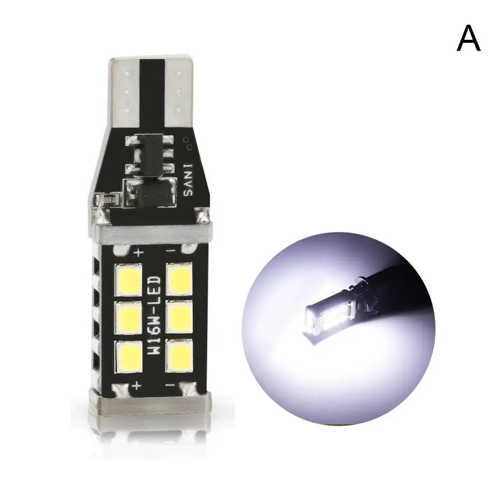 T15 W16W супер яркий 15 SMD 2835 Светодиодный CANBUS без ошибок Автомобильная задняя лампа тормозной светильник s Авто резервный обратный светильник купол ксеноновый белый - Испускаемый цвет: A WHITE