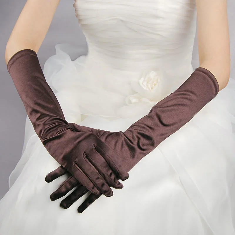 Bridal Gloves with Satin Show Evening Dresses Wedding Dresses Sunscreen Sleeve Wedding Accessories Free Shipping