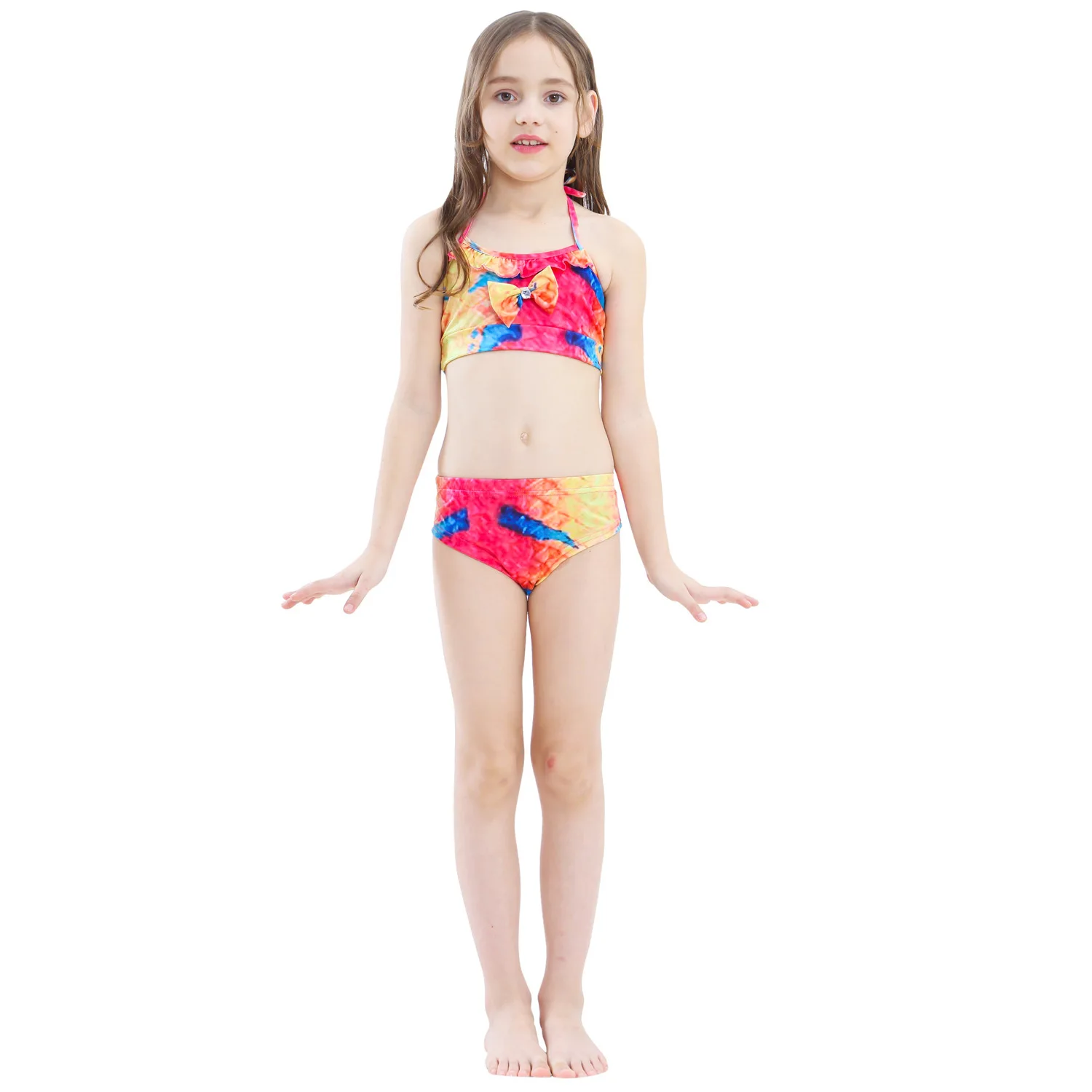 PrettyGirl/детский купальный костюм русалки для девочек с монофином; Флиппер; Костюм Русалки; Детский костюм для костюмированной вечеринки; сказочный пляжный бикини