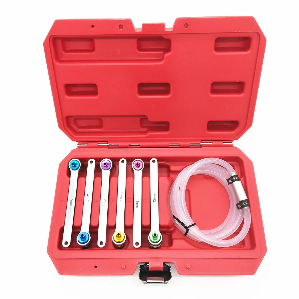 7 8 9 10 11 12mm Clutch Bleeder Hose 12 Point Wrench and Check Valve 6