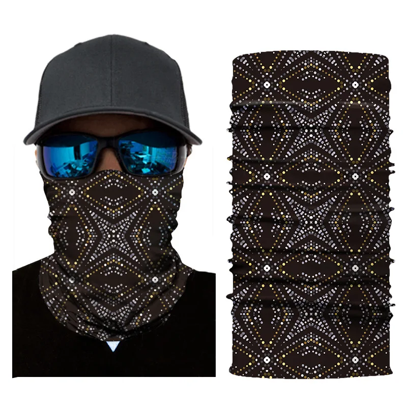 Polyester digital printing ethnic magic headband cycling outdoor sport seamless quick-drying neck gaiter scarf mask men wearing scarves