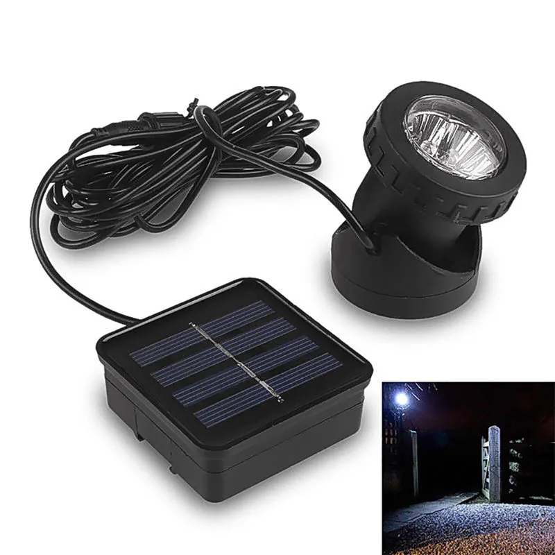 Waterproof 6 LED Underwater Solar Power Spot Light Outdoor Garden Lawn Lamp