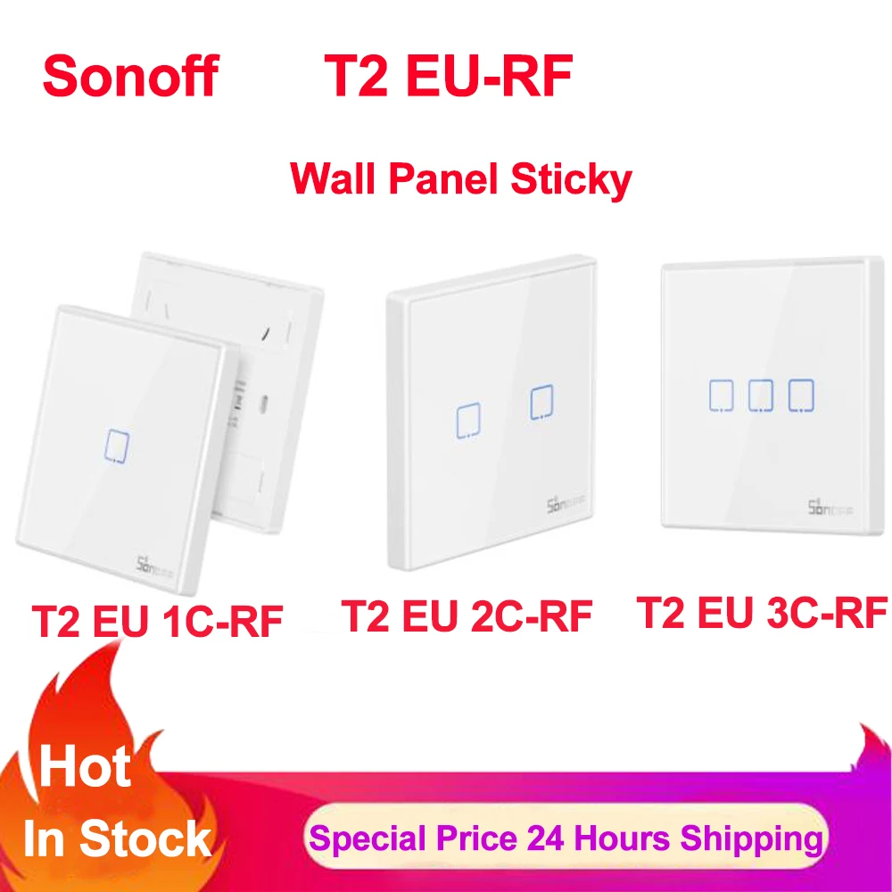Умный Wi-Fi переключатель Sonoff TX T2 ЕС/RF 1 2 3 клавиши настенный сенсорный выключатель