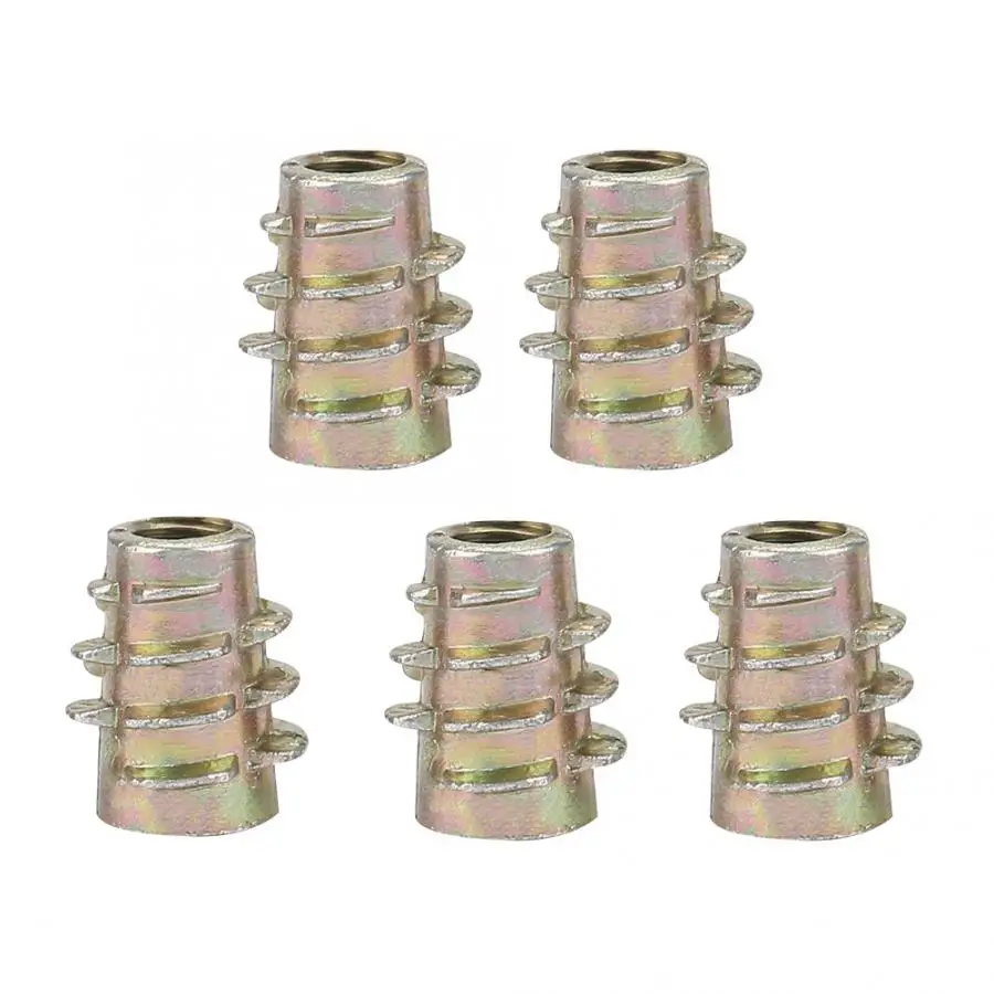 

50pcs Stainless Steel sSquare Nuts Alloy Furniture Hex Drive Unhead Nut Threaded For Wood Insert Wood Screw And Nut