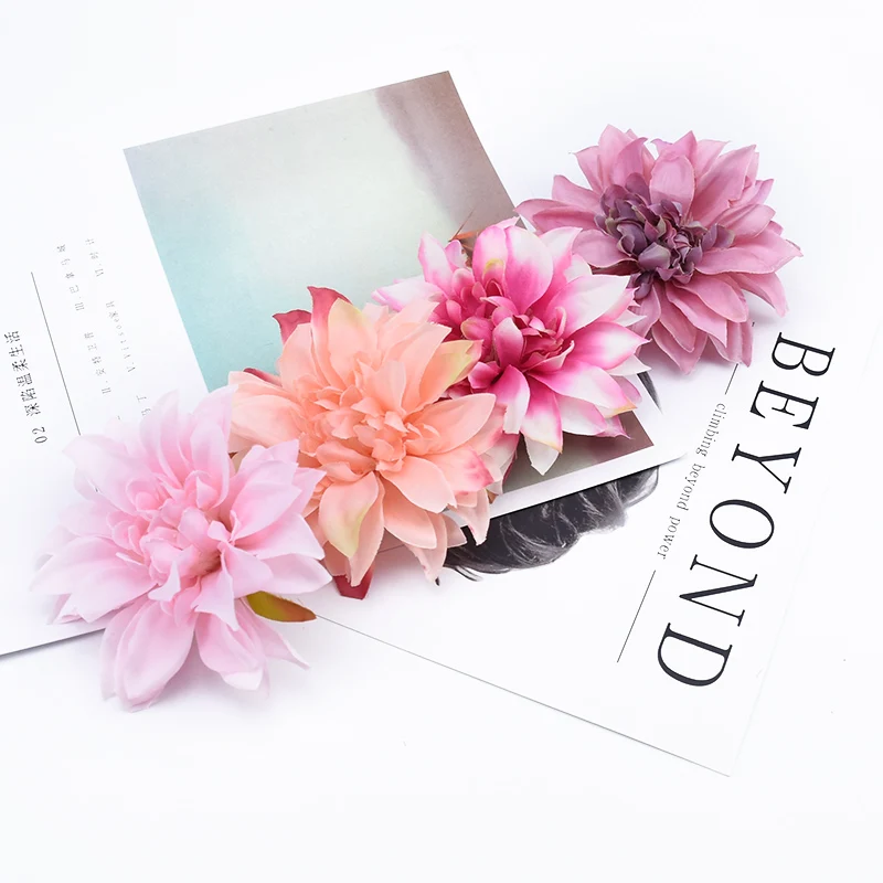 50/100 조각 장식 꽃 홈 장식 액세서리 DIY 선물 상자 scrapbooking 웨딩 브로치 저렴한 인공 꽃