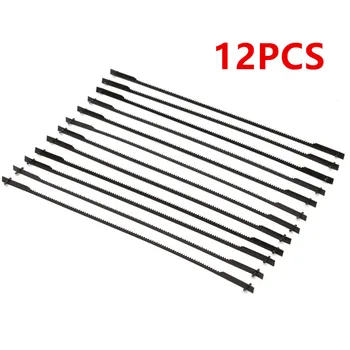 

12Pcs/set 127mm Teeth Scroll Saw Blade for Cutting Wood Woodworking Power Tool Accessories Black