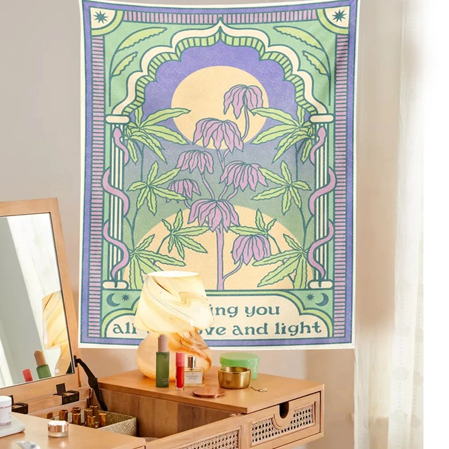 Boho Art Kudtár, Hogy Elküldje Neked Az Összes Szerelmi És Könnyű Bohém Dekoratív Kárpit Hippi Jóga Szőnyeg Nagy Méretű Kanapé Takarót - Image 4