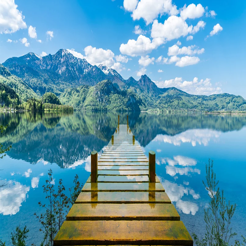 3D-Wallpaper-Nature-Scenery-Blue-Sky-Wooden-Bridge-Lake-Photo-Wall-Mural-Living-Room-TV-Sofa (4)