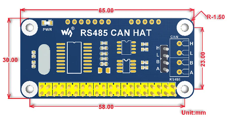 RS485-CAN-HAT-size