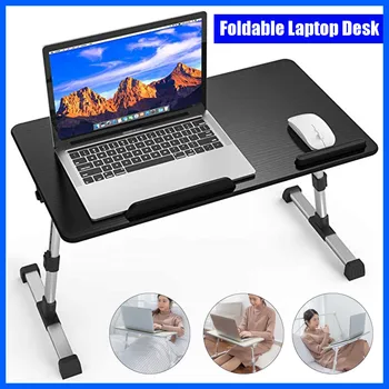 Big Laptop Desk Stand Foldable Adjustable Laptop Bed Table Can be Lifted Standing with Fan 52x30cm Study Table For Home Office 1