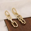 Vintage Metal Chain Drop Earrings Statement Women's Gold Alloy Metal Punk Earrings Fashion Irregular Earrings Jewelry Wholesale ► Photo 3/6