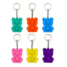 Porte clés à fossettes pour enfant et adulte, jouets anti Stress, Fidget, Simple, éducatif, précoce, autisme, besoins spéciaux