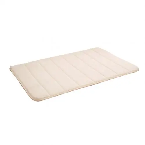 Beige White Коврик из пены с эффектом памяти, мягкий коврик для кухонной двери, коврик для ванной и душа, нескользящий коврик, нескользящий коврик для пола, впитывающие коврики для туалета, коврик - Цвет: Beige White