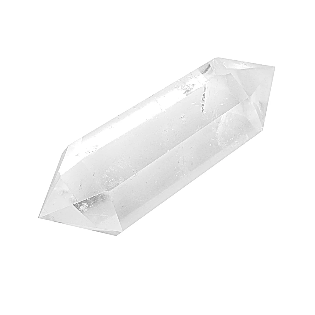 Beautiful Natural Clear Quartz Crystal Double Point For  Home Decoration