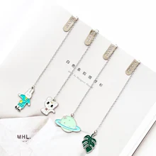 3 шт./партия, милые Мультяшные животные, мета, белая цепь, Bookmarks для книг, студенческий канцелярский школьный офисный салфетка, зажим для детей, подарок