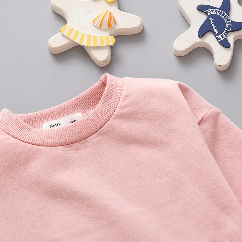Осенний свитер для маленьких девочек, хлопковые футболки с длинными рукавами для малышей, детские топы, футболки, модная одежда для девочек