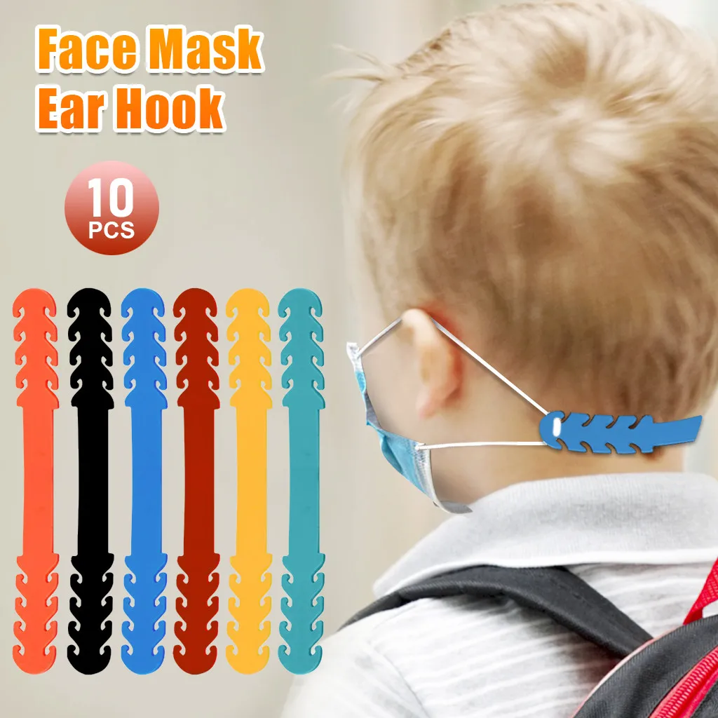 10 unidades de extensión de mascarilla ajustable Soporte para máscara banda de extensión para la parte trasera de la cabeza 