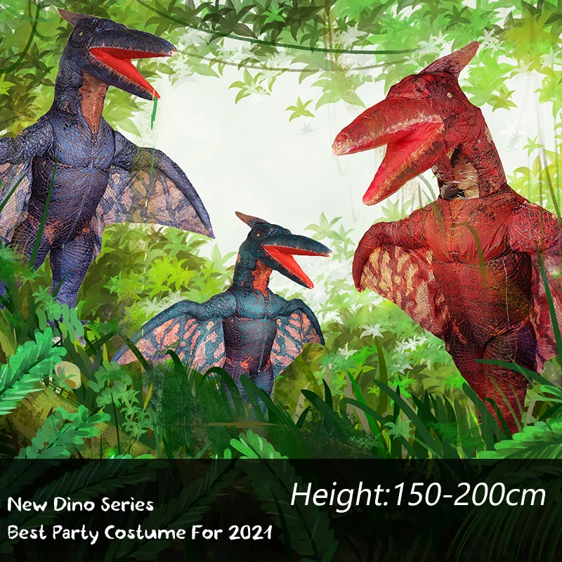 Inflatable Costume Adult Pterosa Dinosaur Inflatable Costume Halloween Cosplay Pterosaur Spinosaurus Disfraz Trex Dragon Velociraptor