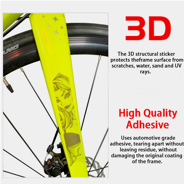 VXM 3D MTB горный велосипед устойчивый к царапинам ПВХ водонепроницаемый каркас защита Съемная наклейка дорожный велосипед Пастер Защитная крышка