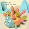 DIY Slide Insert Dinosaur Toy Training Baby Educational Early Education Toy Childrens Gift Toy 2