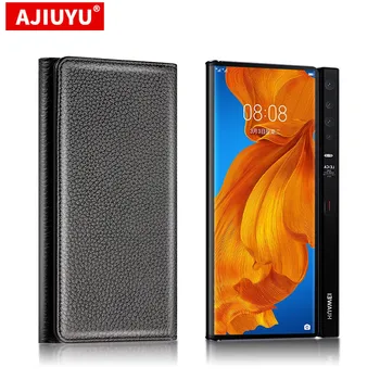 Перейти на Алиэкспресс и купить Чехол из воловьей кожи для Huawei Mate x s 5G чехол mate xs защитный чехол из натуральной кожи для Huawei mate 20 x xs 5g чехол для телефона