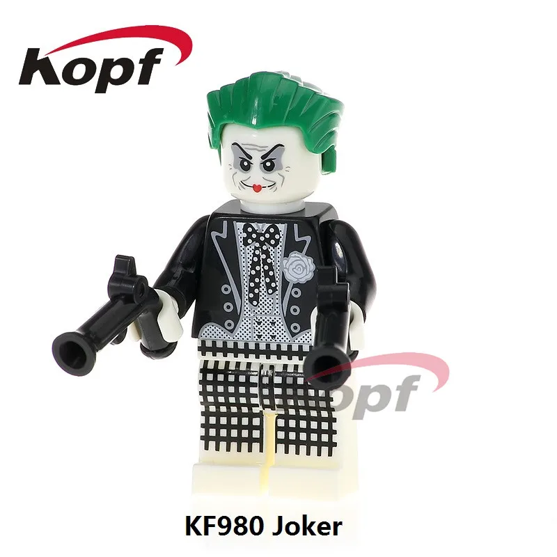 20 шт KF980 строительные блоки на заказ MOC фильм ласточкин хвостый джокер человек-паук супер герои кирпичи рождественские игрушки для детей - Цвет: KF980 20Pcs No Box