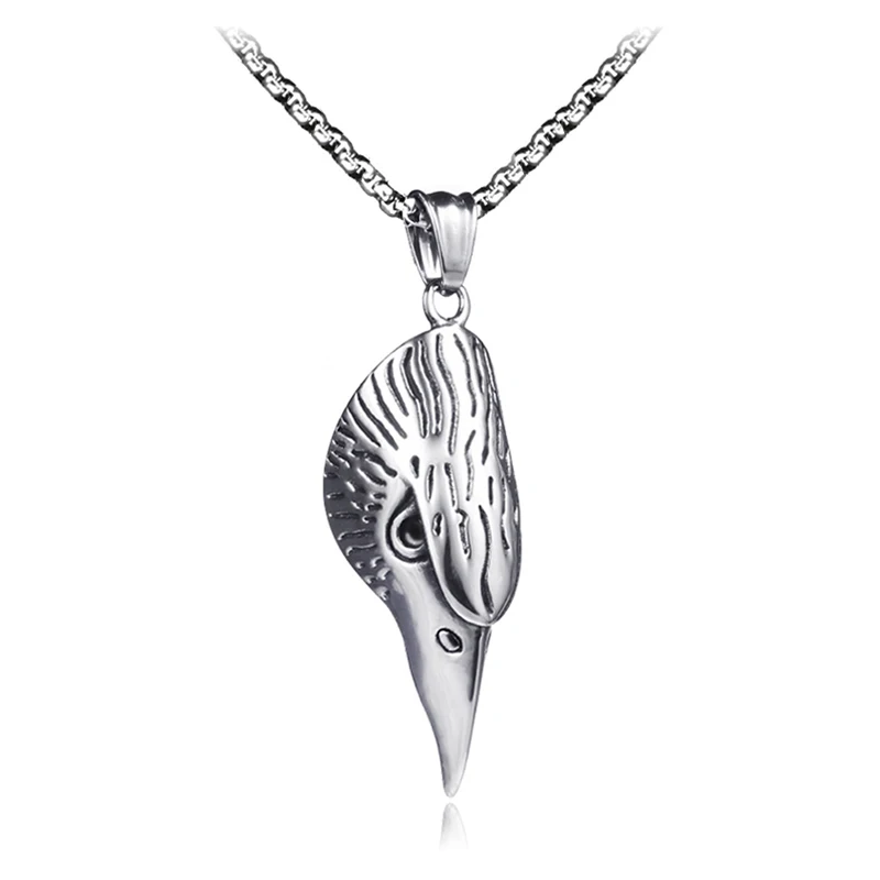 

Fashion Charm 316L Stainless Steel Eagle Head Pendant Necklace for Men Male High Quality Punk Hawk Gothic Pendant Jewelry LN3003